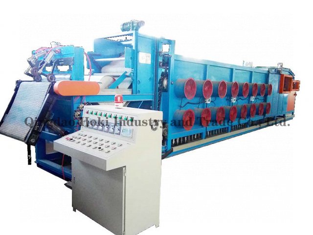 Rubber sheet batch-off cooling line