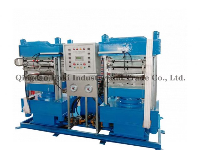 Duplex plate vulcanizing press